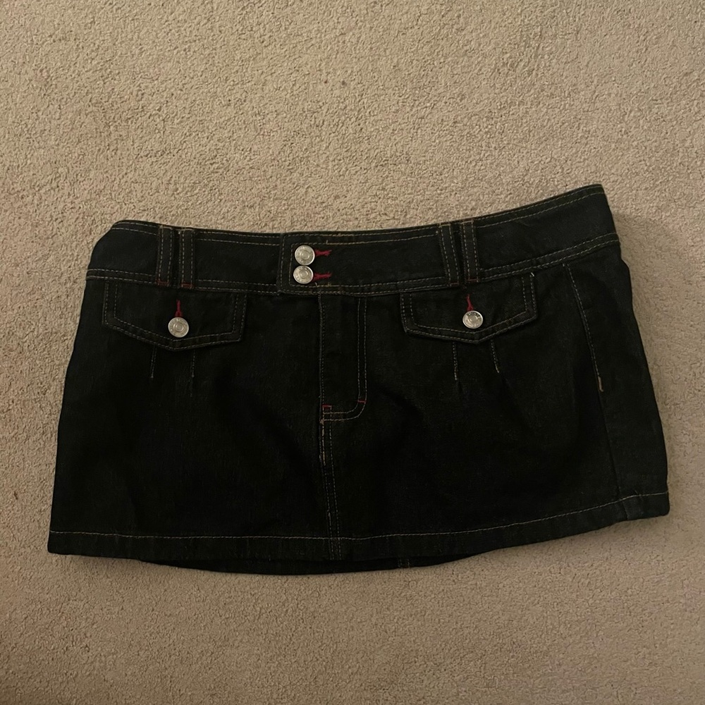 Navy Denim Mini Skort